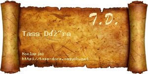 Tass Dóra névjegykártya